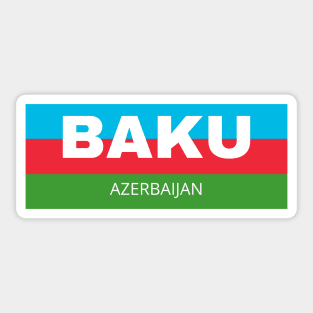 Baku City in Azerbaijan Flag Sticker